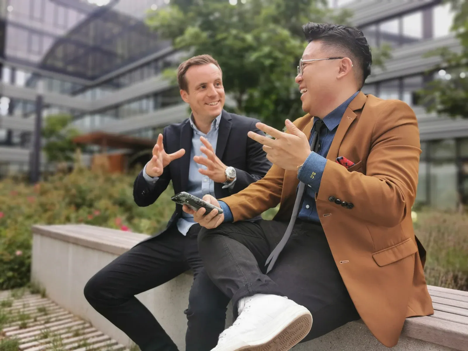 Markus Knopp und Stanley Choi im Gespräch